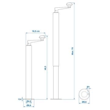 ProPlus Adjustable Trailer Stand D48 mm 40-65 cm - 341517