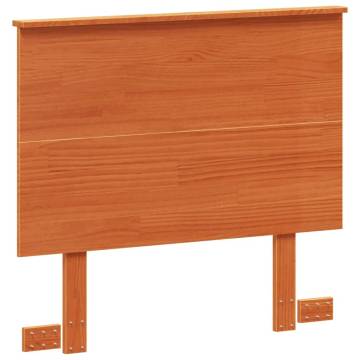 Stylish Wax Brown Solid Wood Pine Headboard - 90 cm