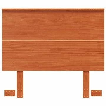 Stylish Wax Brown Solid Wood Pine Headboard - 90 cm