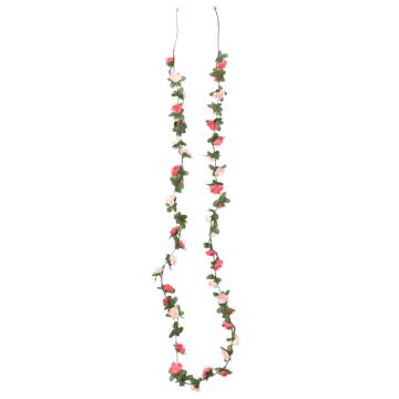 Artificial Flower Garlands 6 pcs Spring Rose 250 cm