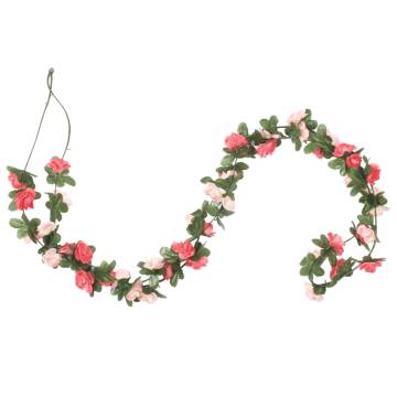 Artificial Flower Garlands 6 pcs Spring Rose 250 cm