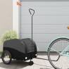 Bike Trailer Black 30 kg Iron Colour black Size 52 x 123 x 53 cm 