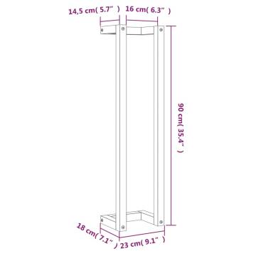 Wax Brown Towel Rack | Solid Pine 23x18x90 cm | Hipomarket