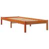 Wax Brown Bed Frame 90x190 cm Single Solid Pine Wood