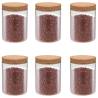 Storage Glass Jars with Cork Lid - Set of 6 | 650 ml