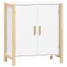 Stylish White Sideboard - Durable Engineered Wood (62x38x70 cm)