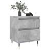 Concrete Grey Bedside Cabinet - Stylish & Durable Design