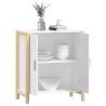 Stylish White Sideboard - Durable Engineered Wood (62x38x70 cm)