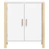 Stylish White Sideboard - Durable Engineered Wood (62x38x70 cm)