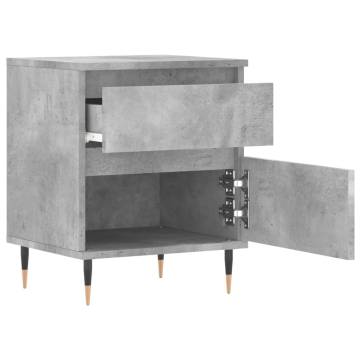 Concrete Grey Bedside Cabinet - Stylish & Durable Design