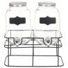 Vintage Glass Beverage Dispensers with Stand - 2pcs | HipoMarket