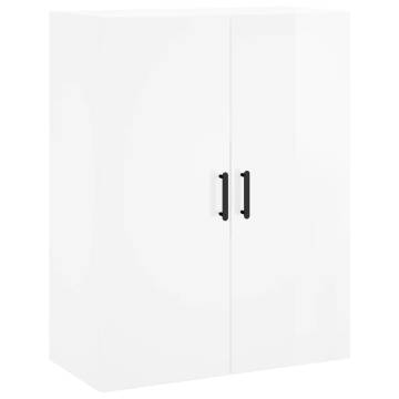 Highboard High Gloss White 69.5x34x180 cm - Stylish Storage