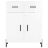 Highboard High Gloss White 69.5x34x180 cm - Stylish Storage