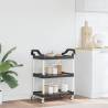 3-Tier Trolley Black - Durable Aluminium Kitchen Cart | HipoMarket