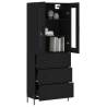 Stylish Highboard Black 69.5x34x180 cm - HipoMarket