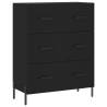 Stylish Highboard Black 69.5x34x180 cm - HipoMarket