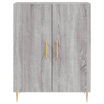 Stylish Highboard Grey Sonoma - Engineered Wood | Hipo Market