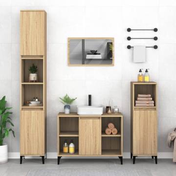 Sonoma Oak Sink Cabinet - Stylish & Functional Bathroom Storage