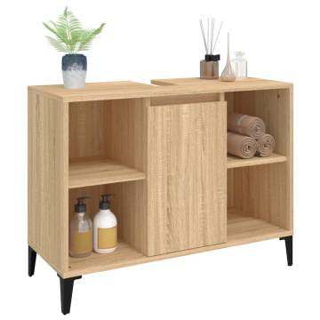 Sonoma Oak Sink Cabinet - Stylish & Functional Bathroom Storage