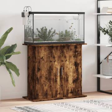 Aquarium Stand Smoked Oak - Durable & Stylish (81x36x73 cm)