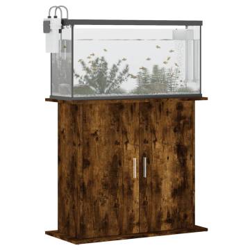 Aquarium Stand Smoked Oak - Durable & Stylish (81x36x73 cm)