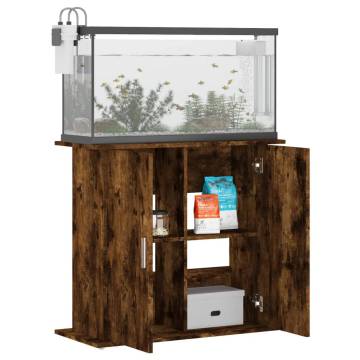 Aquarium Stand Smoked Oak - Durable & Stylish (81x36x73 cm)