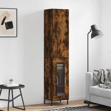 Stylish Highboard Smoked Oak - 34.5x34x180 cm | HipoMarket