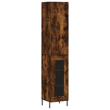 Stylish Highboard Smoked Oak - 34.5x34x180 cm | HipoMarket