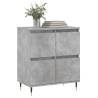 Stylish Concrete Grey Sideboard - Durable Engineered Wood