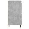 Stylish Concrete Grey Sideboard - Durable Engineered Wood