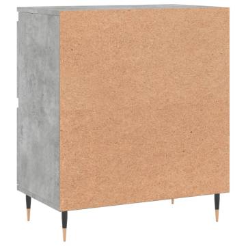 Stylish Concrete Grey Sideboard - Durable Engineered Wood