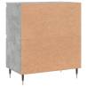 Stylish Concrete Grey Sideboard - Durable Engineered Wood