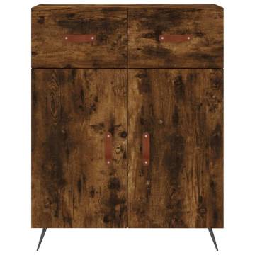 Stylish Highboard in Smoked Oak | 69.5x34x180 cm