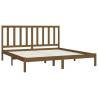 Solid Wood Pine Bed Frame - Honey Brown 200x200 cm