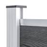 Fence Panel Set WPC 699x146 cm Grey | Durable & Easy Install