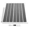 Fence Panel Set WPC 353x146 cm Grey - Durable Garden Barrier