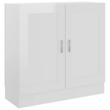 High Gloss White Book Cabinet - Stylish Storage Solution