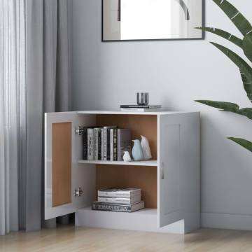 High Gloss White Book Cabinet - Stylish Storage Solution