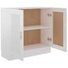 High Gloss White Book Cabinet - Stylish Storage Solution