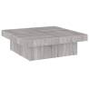 Elegant Grey Sonoma Coffee Table - 90x90 cm Engineered Wood