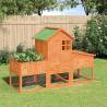 Rabbit Hutch Brown 170x63x113 cm Solid Wood Pine Colour brown 