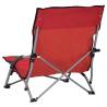 Folding Beach Chairs 2 pcs Red Fabric - Comfortable & Durable