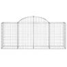 Arched Gabion Baskets - 25 pcs Galvanised Iron | HipoMarket