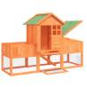 Rabbit Hutch Brown 170x63x113 cm - Solid Pine Wood