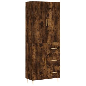 Highboard Smoked Oak 69.5x34x180 cm - Elegant Storage Solution