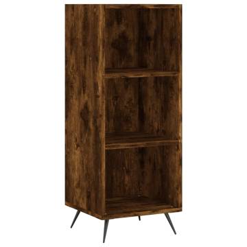 Stylish Highboard in Smoked Oak - 34.5x32.5x180 cm