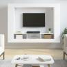 TV Cabinet White 152x22x113 cm Engineered Wood Colour white Quantity in Package 1 