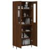 Stylish Highboard Brown Oak - 69.5x34x180 cm | Hipo Market