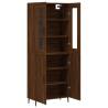 Stylish Highboard Brown Oak - 69.5x34x180 cm | Hipo Market