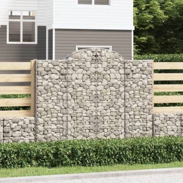 Arched Gabion Baskets 2 pcs - Durable Garden Barriers